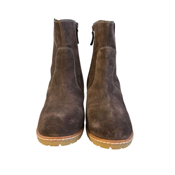 Boden Women's Wedge Ankle Boot Size EU 40 (US 9) Brown Leather - Picture 1 of 9